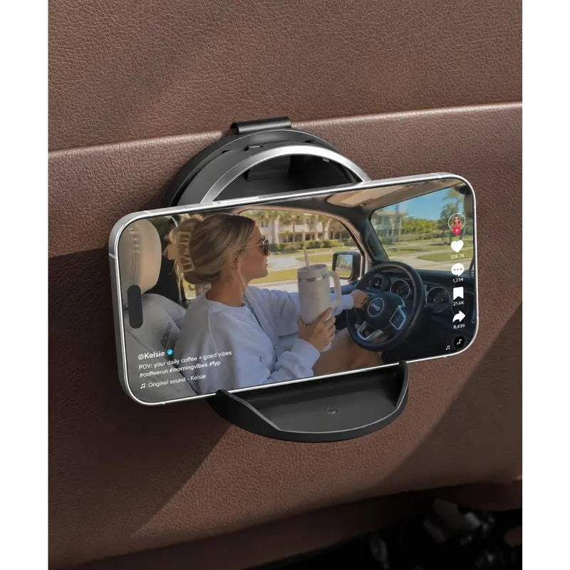 Foldable Car Cup Holder with Hook – Matching Duo – product view
