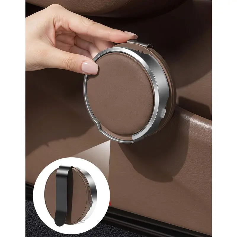 Foldable Car Cup Holder with Hook – Matching Duo – product view