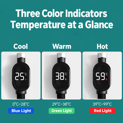 LED Shower Water Temperature Displays – Two Units – original product view