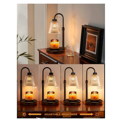Adjustable Candle Warmer Lamp with Timer – Black original product photo