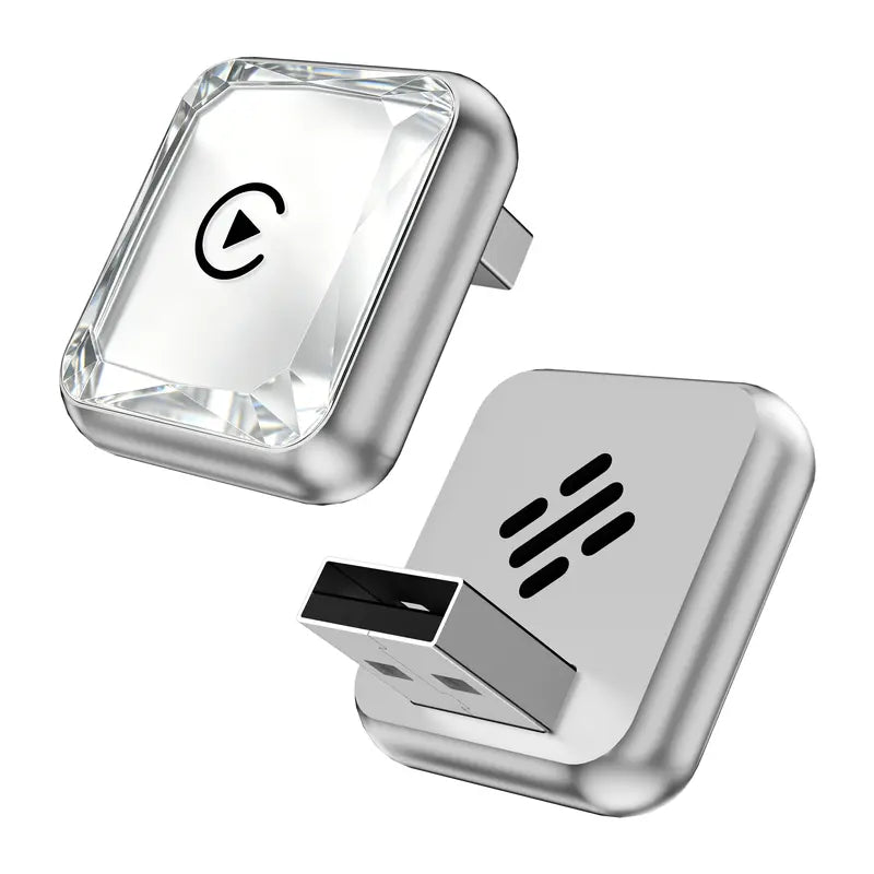 AiFine Wireless CarPlay and Android Auto Adapter – Silver Diamond