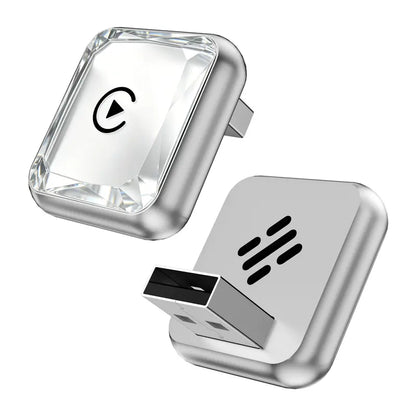 AiFine Wireless CarPlay and Android Auto Adapter – Silver Diamond