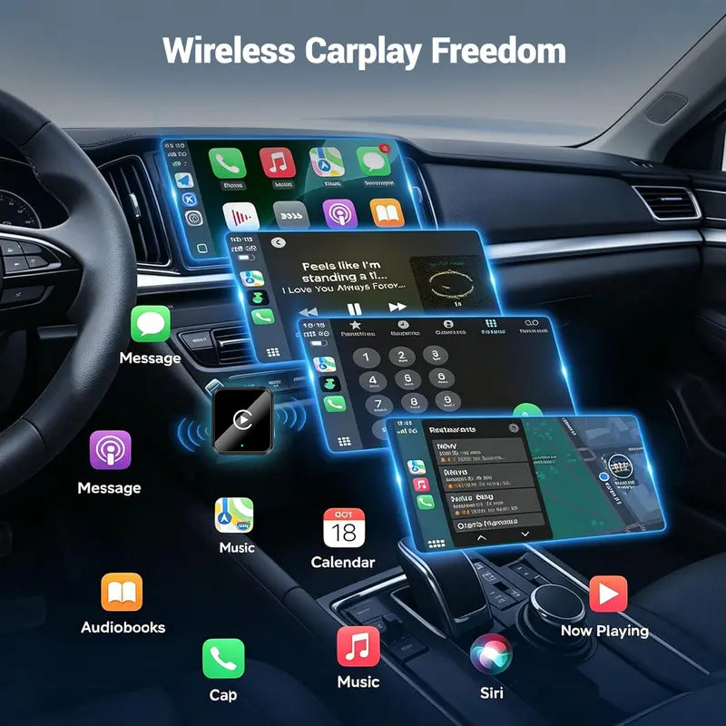 AiFine Wireless CarPlay and Android Auto Adapter – product view