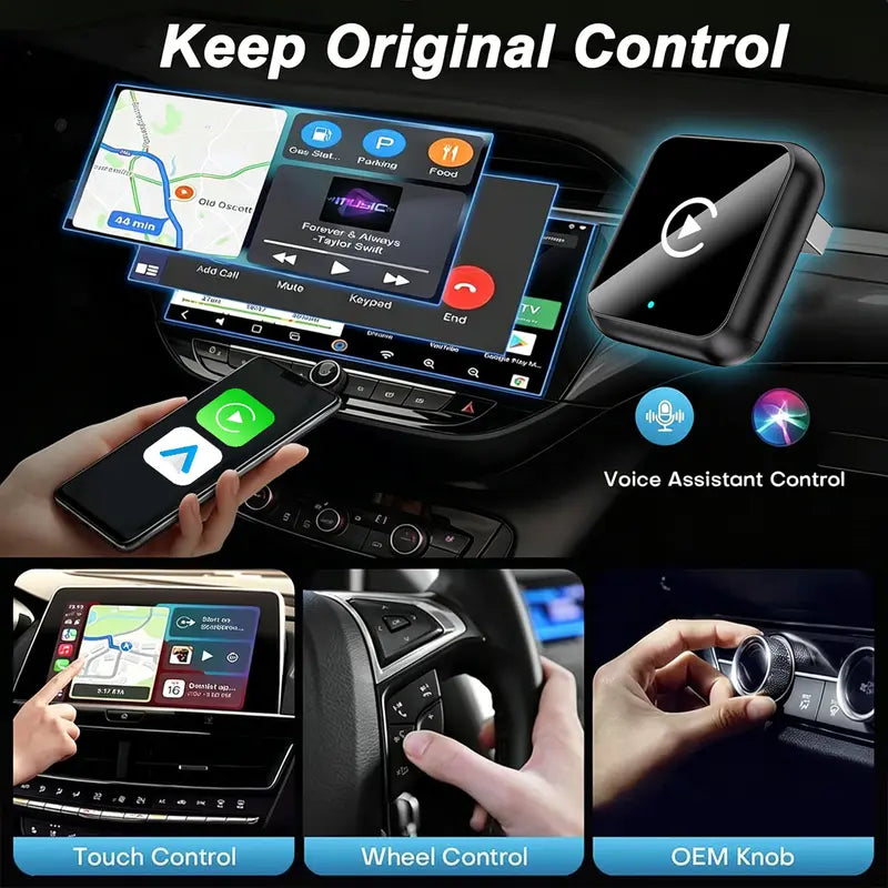 AiFine Wireless CarPlay and Android Auto Adapter – product view