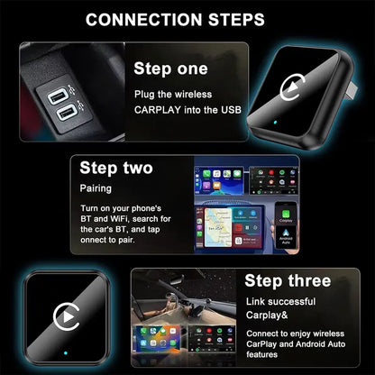 AiFine Wireless CarPlay and Android Auto Adapter – product view