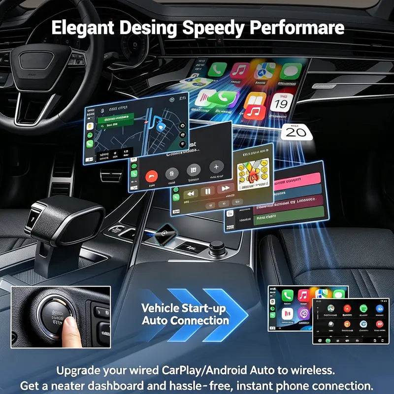 AiFine Wireless CarPlay and Android Auto Adapter – product view