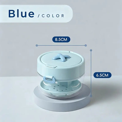 Blue retainer cleaning case; the set includes all three colors