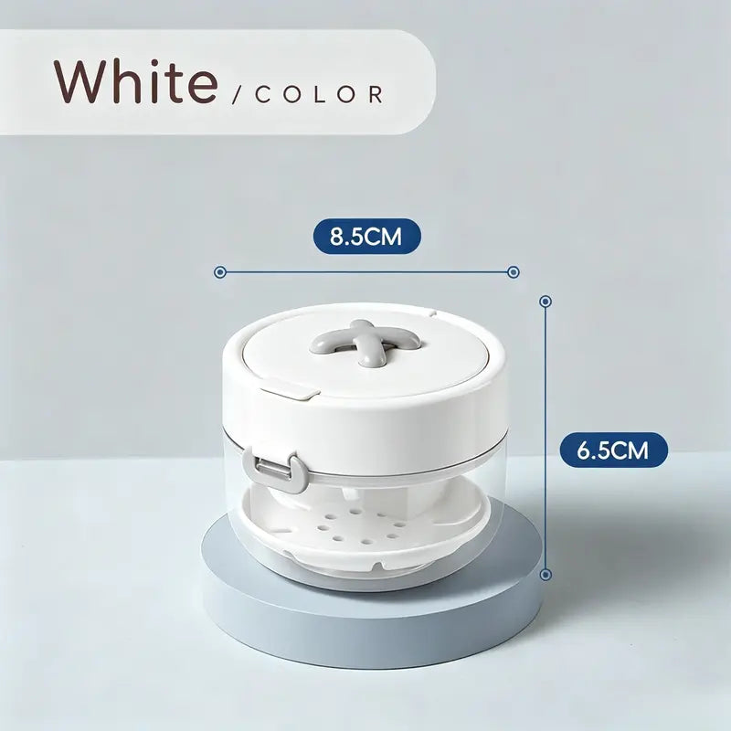 White retainer cleaning case; the set includes all three colors