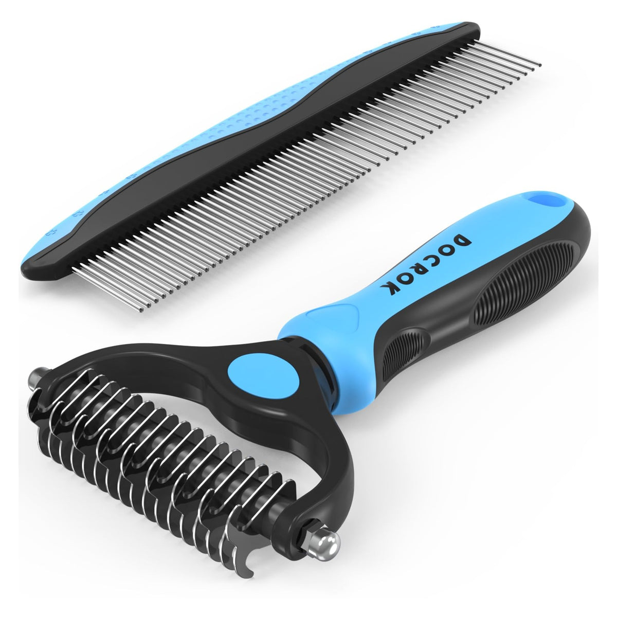 Pet Deshedding Brush and Metal Comb Sets original product photo
