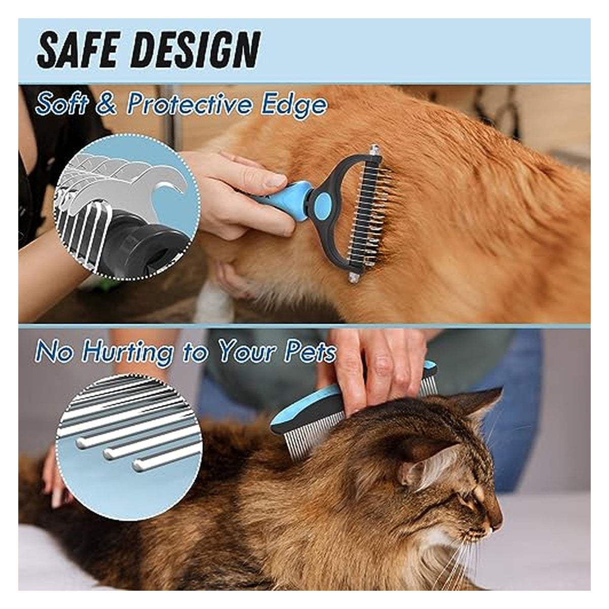 Pet Deshedding Brush and Metal Comb Sets original product photo