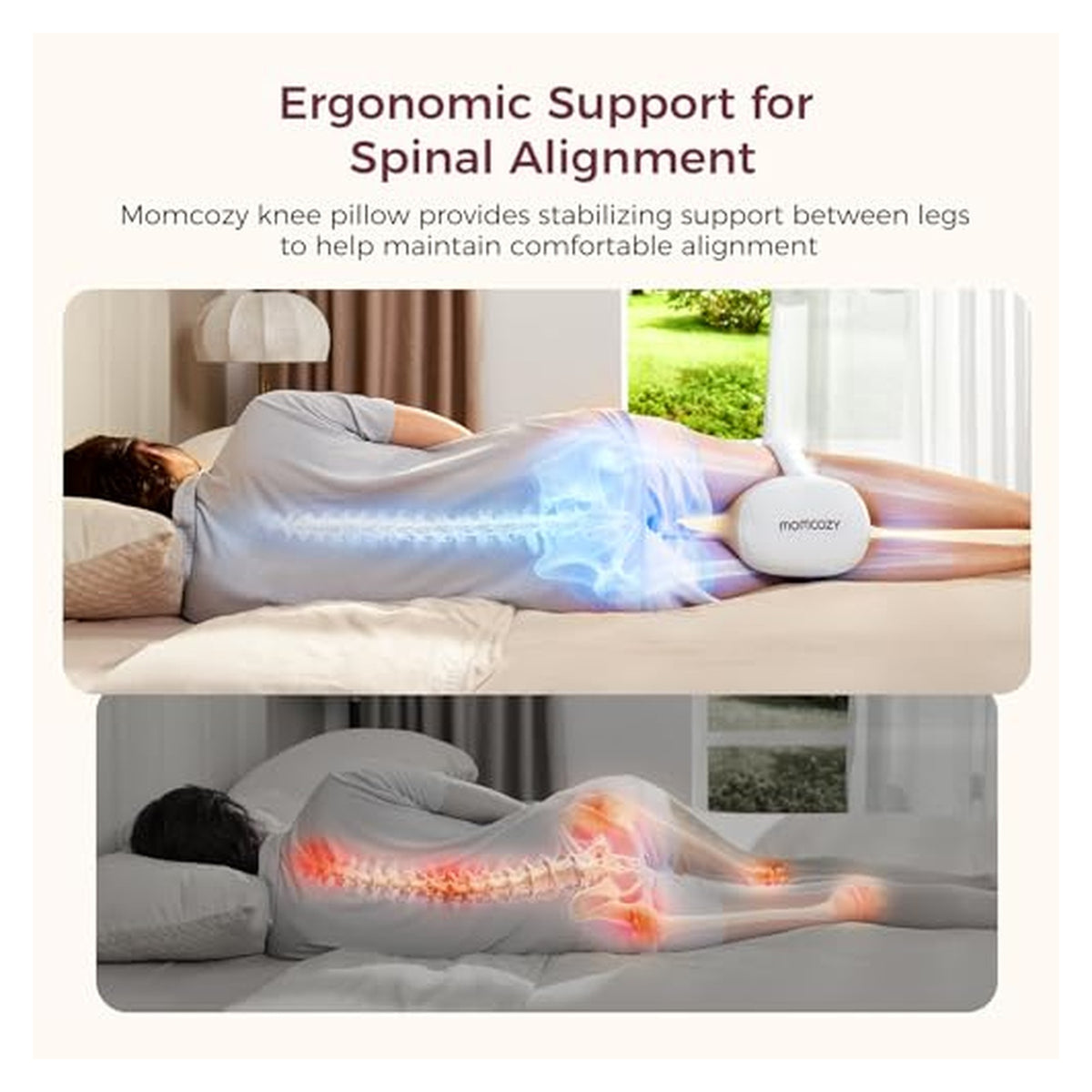 Momcozy Memory Foam Knee Pillow for Side Sleepers — source image 2
