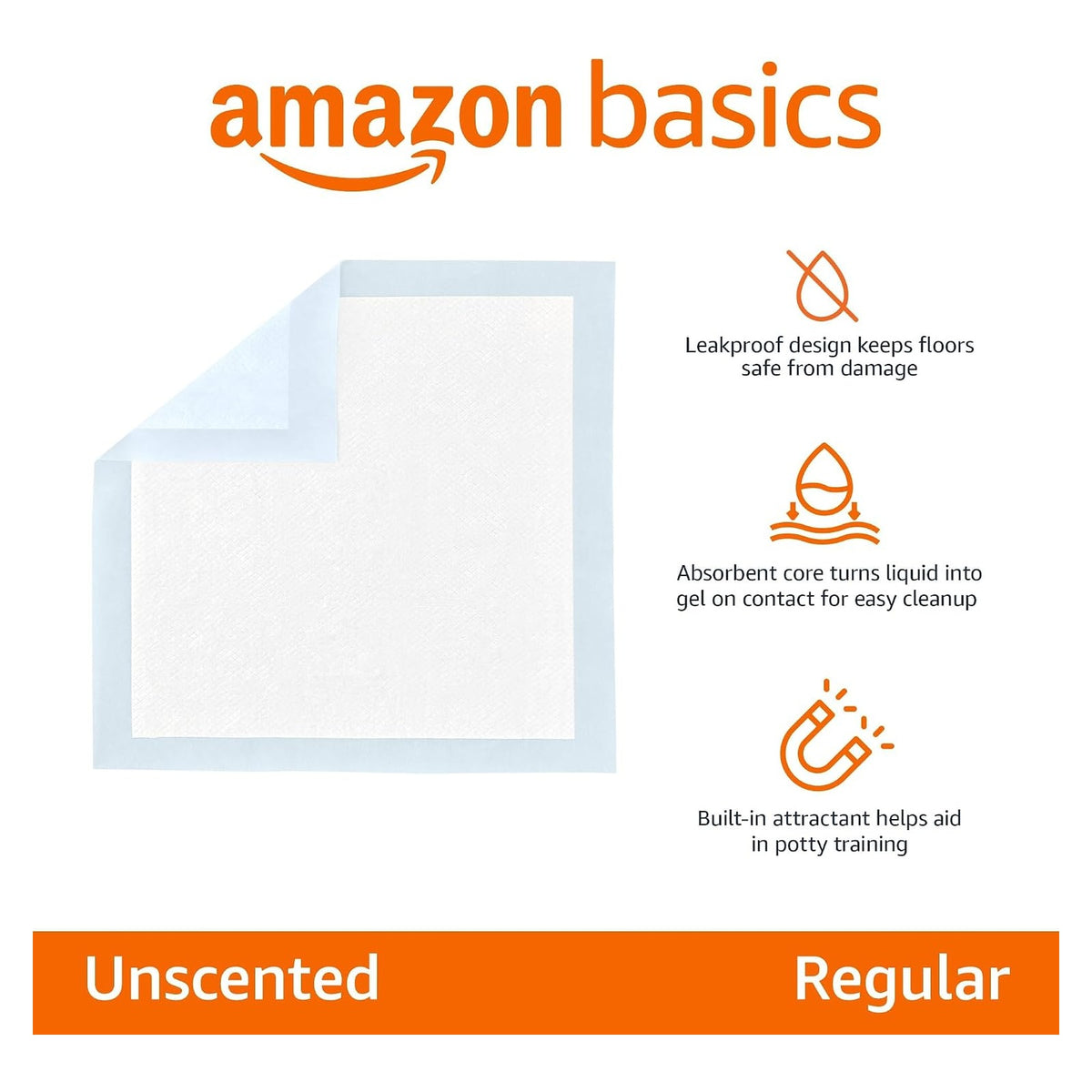 Amazon Basics Puppy Training Pads — Regular 100 Count source gallery image