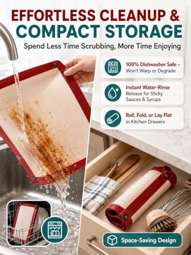 Snap-Lock Silicone Baking Mats – Matching Duo – product view