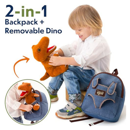 Naturally KIDS Dinosaur Backpack with Removable Plush — source image 5