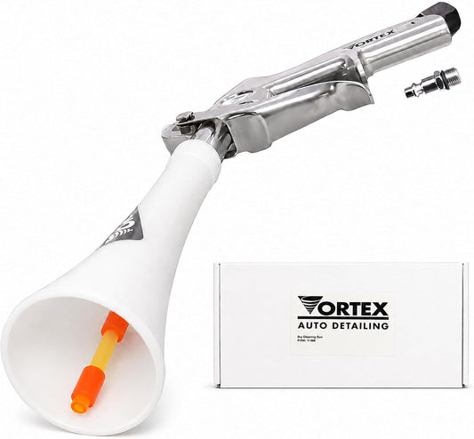 V-200 — HI-TECH Vortex II Air Cleaning Gun – Pro Auto Detailing Tool for Deep Cleaning Interiors & Exteriors – Uses Air Compressor – Blasts Dust, Dirt & Grime Fast