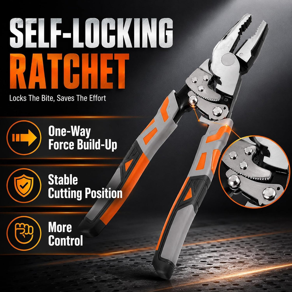 Eskrut Ratchet Self-Locking Wire Cutter product view 3