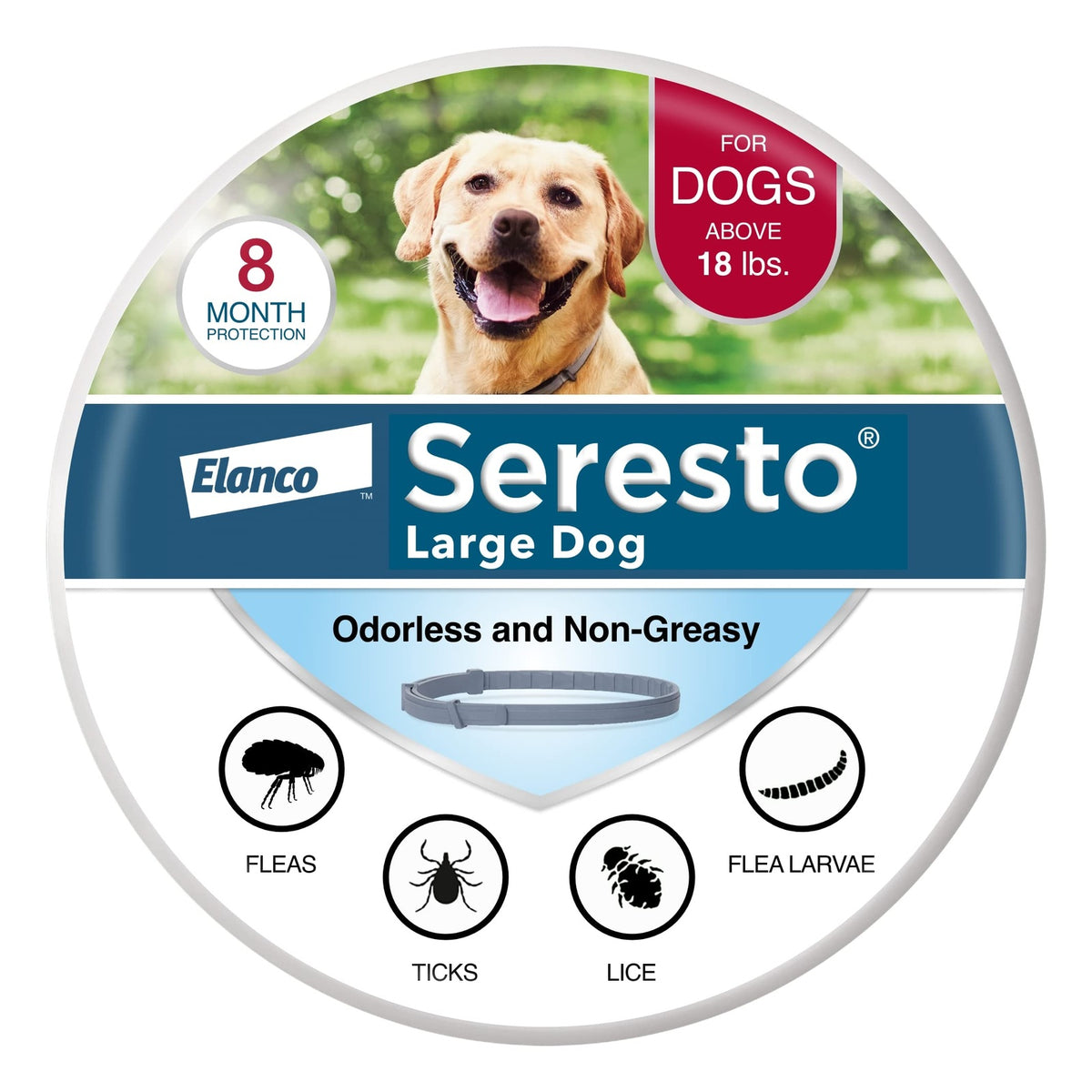 Eight-Month Flea and Tick Collar for Large Dogs original product photo
