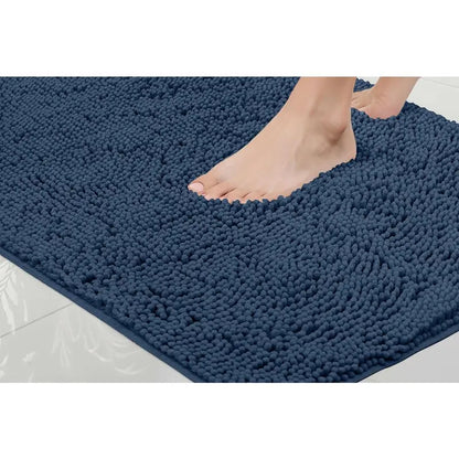 Gorilla Grip chenille bath rug - Navy