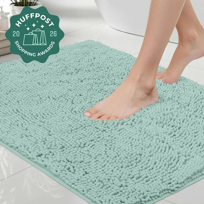 Gorilla Grip chenille bath rug - Sea Blue