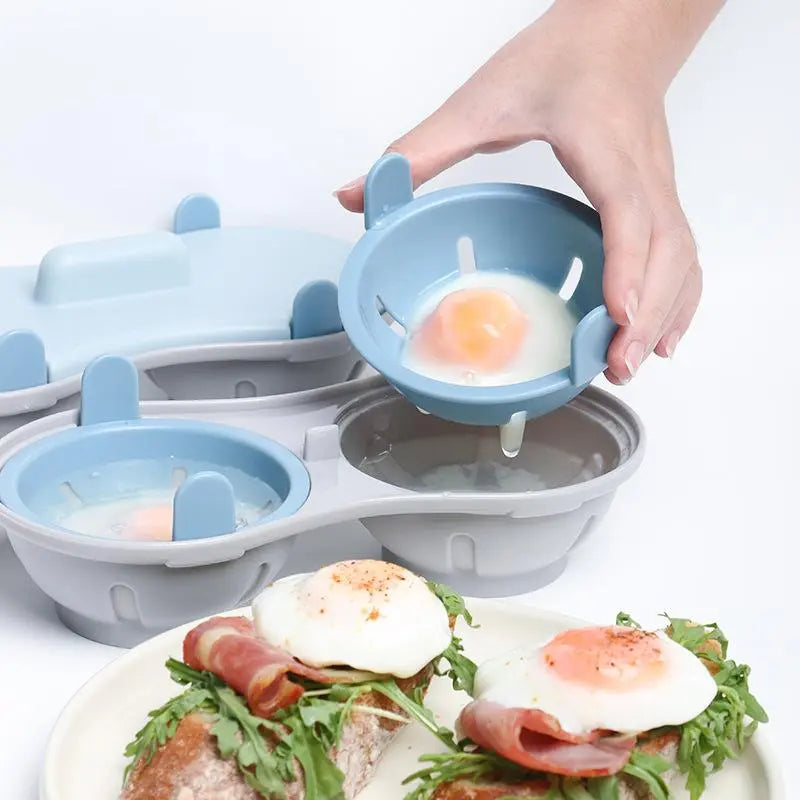 Dual-Cavity Microwave Egg Poachers – Matching Duo – product view