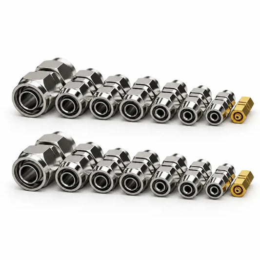 Eight-Piece Push-to-Connect Air Line Fitting Set original product photo 1