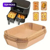 Rectangular Air Fryer Paper Liners - 200-Piece Set