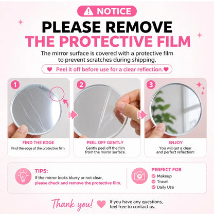 Portable Convex Travel Selfie Mirrors – Matching Duo – source product view
