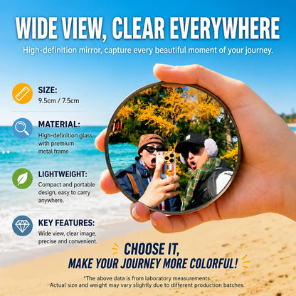 Portable Convex Travel Selfie Mirrors – Matching Duo – source product view