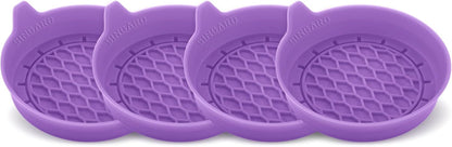 Light Purple — SINGARO Car Cup Holder Coaster, Silicone Cup Holder Insert, Universal Non-Slip Cup Holders, Car Accessories Interior for Women and Man 4 Pack Light Purple