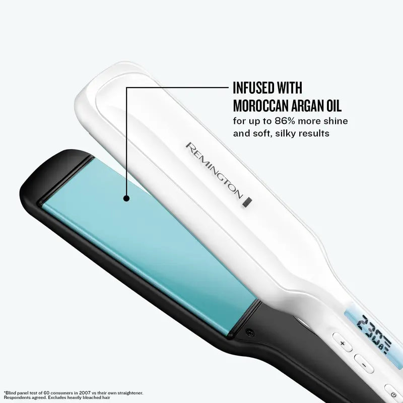 Wide-plate argan-oil infused hair straightener, original product image 6