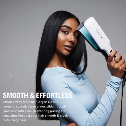 Wide-plate argan-oil infused hair straightener, original product image 2