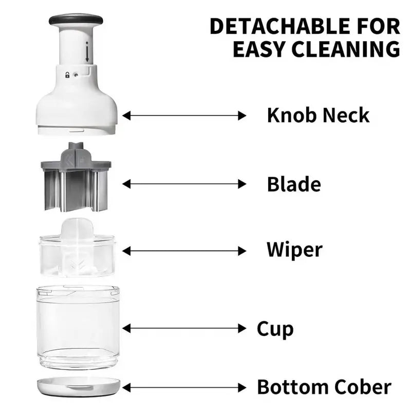 Detachable chopper components for cleaning