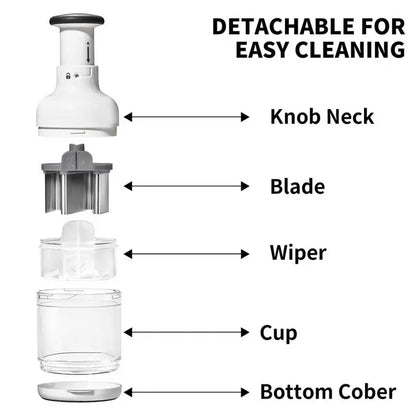 Detachable chopper components for cleaning