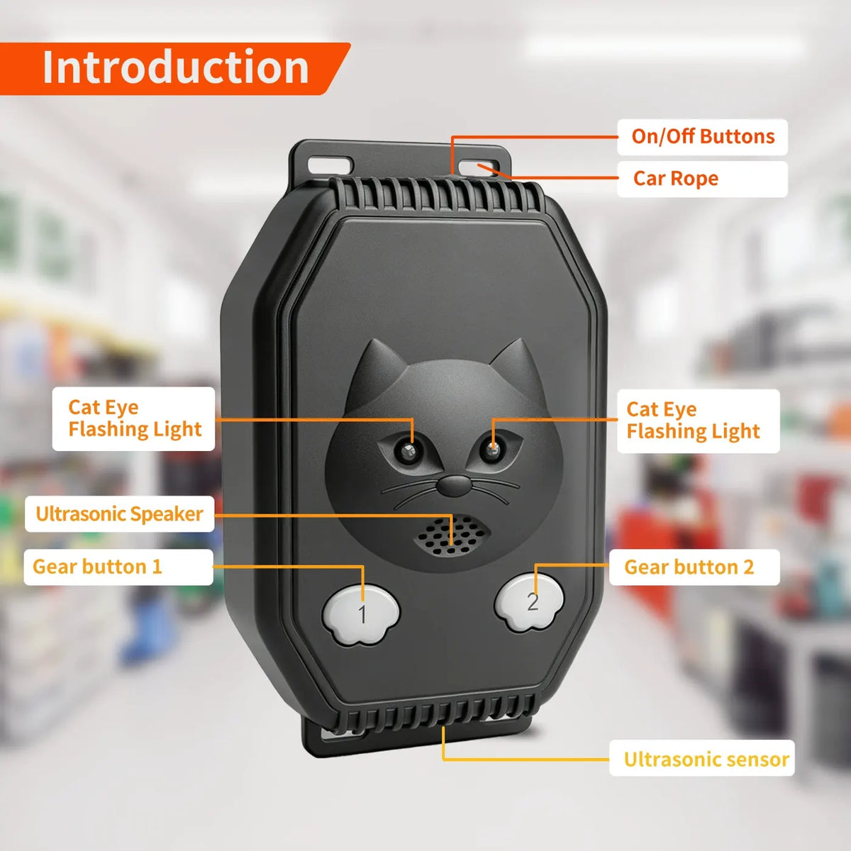 ZS-109 Ultrasonic Rodent Repeller – Black – source product view 2