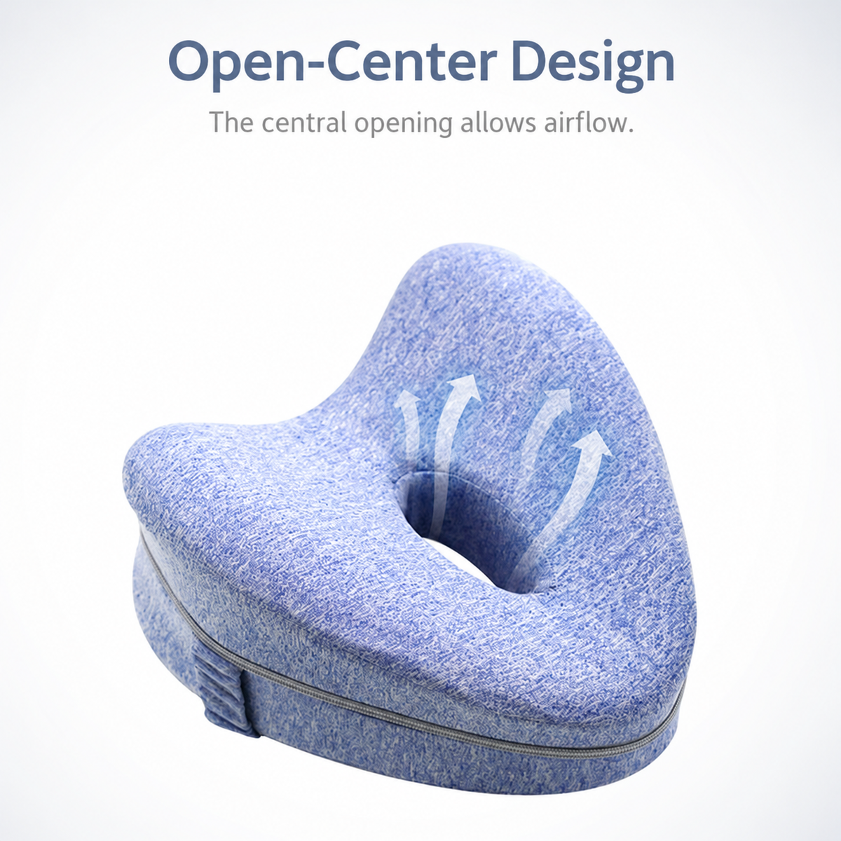 Open-center knee pillow design
