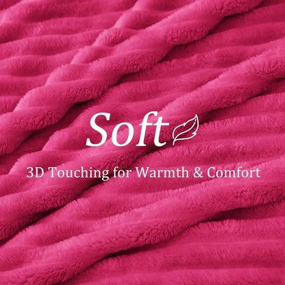 BEDELITE 300 GSM striped fleece blanket