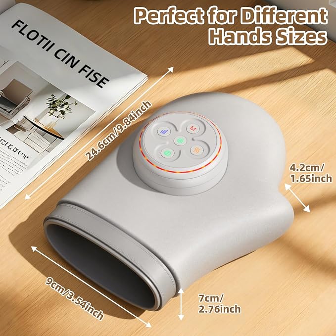 Electric Hand Massager with Heat & Compression for Arthritis Pain Relief