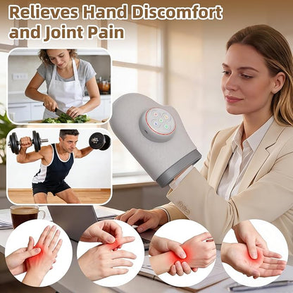 Electric Hand Massager with Heat & Compression for Arthritis Pain Relief