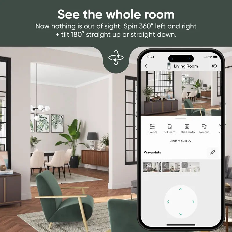 360° Smart Motion Tracking Security Camera with Color Night Vision