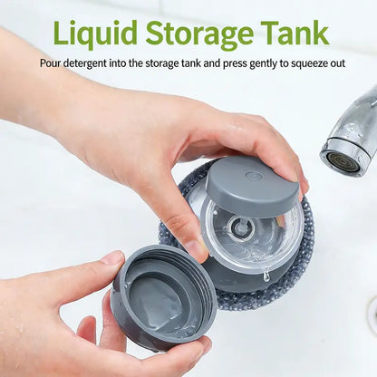 Automatic Soap Dispensing Palm Scrubber for Effortless Pot & Dish Cleaning