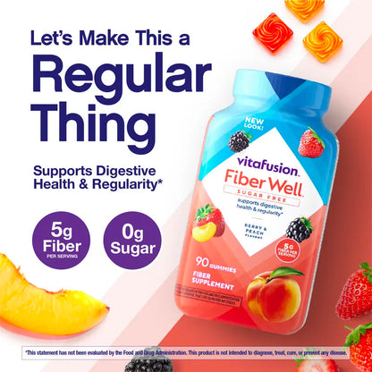Sugar-Free Fiber Gummies for Daily Digestive Health & Weight Support
