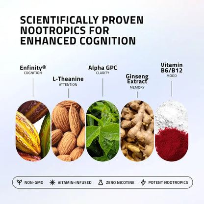 Ultra Plant-Based Nootropic Focus Pouches – Zero Nicotine Clean Energy boost