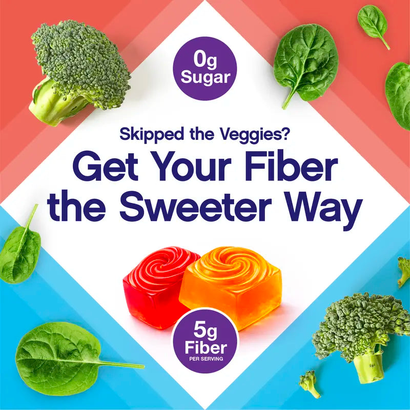 Sugar-Free Fiber Gummies for Daily Digestive Health & Weight Support