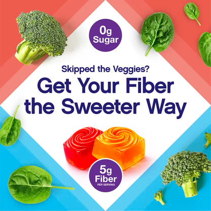 Sugar-Free Fiber Gummies for Daily Digestive Health & Weight Support