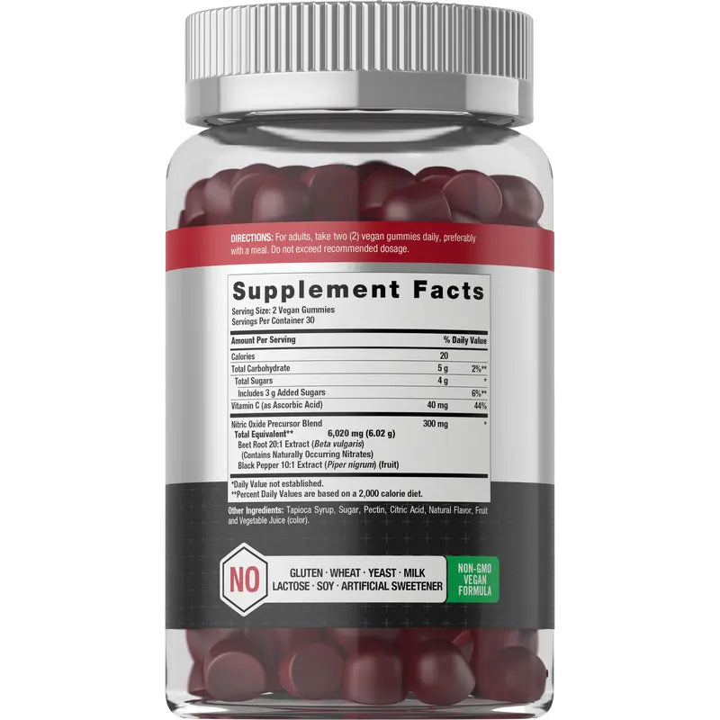 Natural Beet Root Gummies for Instant Nitric Oxide & Daily Energy Boost | Buy 1 Get 1 Free