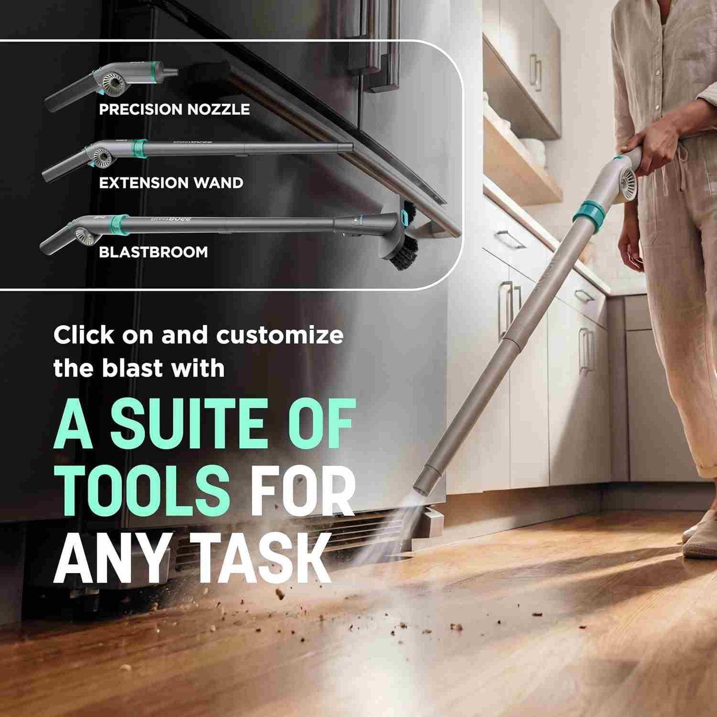 Cordless Handheld Air Blaster & Multi-Surface Cleaning System