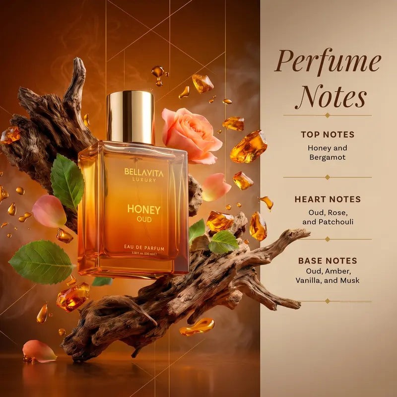 Luxury Honey Oud Eau De Parfum – Long Lasting Sweet Amber Wood Scent