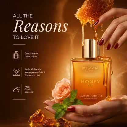 Luxury Honey Oud Eau De Parfum – Long Lasting Sweet Amber Wood Scent