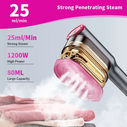 Instant Wrinkle-Free Steam Iron: 15-Second Fast Heat-Up Garment Steamer