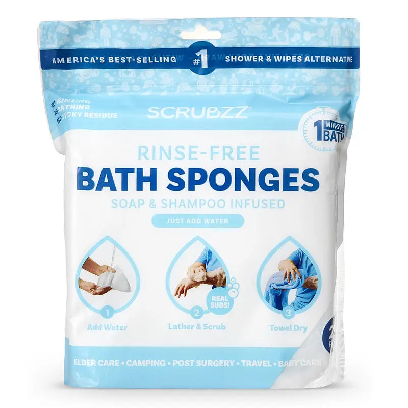 Rinse-Free Soap-Infused Bath Wipes for Waterless Showering | Buy 2 Get 1 Free